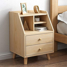 Comodino Lampada da Tavolo in Legno Comodino Fine Solid Comodino Modern Light Comodino con 2 cassetti per Divano Letto Camera da Letto (Color : C, Size : 40x34x63cm)