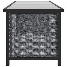 SKM Set Divani da Giardino 9 pz con Cuscini in Polyrattan Antracite