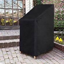 Rnice, copertura impermeabile per sedia impilata antipolvere per esterni e mobili da giardino, 75 x 75 x 120 cm