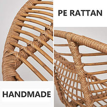 Set di Mobili da Giardino per Esterni, Sedia in Rattan in Stile Nordico con creatività Set da 3 Pezzi Set di Mobili per Conversazione in Vimini da Giardino per Tutte Le Stagioni,Beige