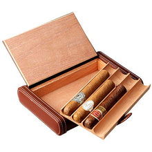 Jia He Scatola di sigari Cigar Box, Cigar Humidor Cigar Box Portatile Portable Legno di Cedro Cigar Set può Contenere 4 (Size : 21.5x15.2x4.2cm)