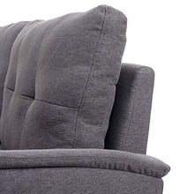 Mendler Divano a 3 posti Relax TV con vano Contenitore HWC-H23 Tessuto Grigio