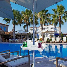 YUEN Vassoio per Ombrellone da Spiaggia con Portabicchieri E Gancio per Appendere Materiale Pp per Patio Giardino Piscina Spiaggia