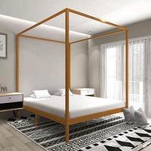 SKM Giroletto a Baldacchino Marrone Miele Massello Pino 180x200 cm