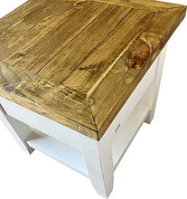 ETNIC ART Etnicart - Comodino in pino massello shabby chic - 50x50x50- - Shabby chic