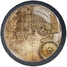 Vintage Compass Pomelli per Porta Set di 4 Pomelli per Mobili Manopole per Cassetti Cucina Armadio Vetro