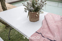 Tavolo pieghevole rettangolare, colore: bianco 180 x 74 x 74 cm bianco