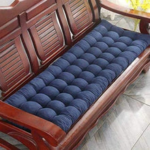 Lovemorebuy - Cuscino rettangolare per panchina, cuscino per sedia a dondolo, per giardino, esterno, interno (120 x 48 cm, colore: blu navy)