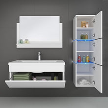 Home Deluxe - Set di mobili da bagno – Wangerooge Big bianco – grande – con lavabo e accessori completi – Larghezza lavandino: circa 80 cm (L) | Set di mobili da bagno