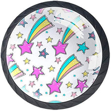 Stelle Pomelli per Porta Set di 4 Pomelli per Mobili Manopole per Cassetti Cucina Armadio Vetro
