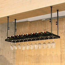 Rastrelliere per bicchieri da vino Portabicchieri in ferro battuto in ferro battuto industriale, regolabile in altezza, supporto per calice appeso, bar / ristorante / caffetteria per vino decoration r