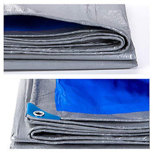 Teloni Impermeabile Resistente, 200 G/M² Telo Universale Argento/Blu Protegge Le Piante da Giardino Tettoia per Il Sole con Occhiello Zincato(Size:6×6M)