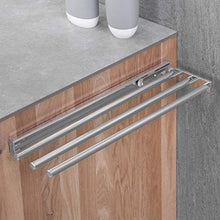 Gedotec H6006 - Portasciugamani estraibile per bagno e cucina, cromato lucido, 3 bracci, lunghezza 465 mm, prodotto in Germania, 1 pezzo