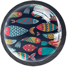 Pesci sottomarini Pomelli per Porta Set di 4 Pomelli per Mobili Manopole per Cassetti Cucina Armadio Vetro