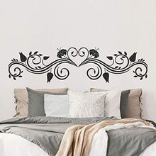 T-MK313 - Adesivi per testiera del letto, 36 x 140 cm, colore: Nero