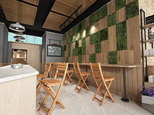 Interbuild Sofia Sgabello da Bar Pieghevole in Legno per Sedia da Esterno da Esterno con Schienale 2 Pezzi/Confezione in Teak Dorato