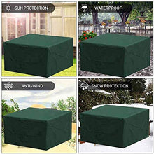 Copertura per mobili da giardino, impermeabile, 126 x 126 x 74 cm, per mobili da giardino da esterni, rettangolare, in rattan, resistente agli strappi