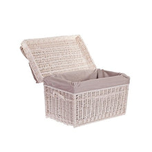 e-wicker24 Cassapanca in Vimini, Cesto, Beige, 70 x 42 x 47 cm