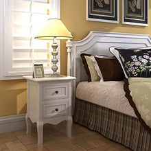 Hanper, comodino, comodino, comodino, comodino, comodino, organizer per camera da letto, con due cassetti, colore: bianco