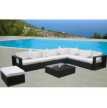 Bagno Italia Divano Salotto Nero Marrone polyrattan Set Poltrona tavolino Giardino Esterni arredo I