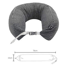 LBLQWE Collare in Particelle di Schiuma a Forma di U, Cuscino da Viaggio per Ufficio Cuscino cervicale-Red