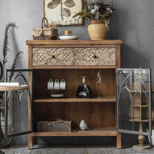 HLZY Armadio Laterale Accento, armadi da Cucina Armadietti Buffet Armadio Server 2-Door Free Standing Governo di immagazzinaggio Armadio Cucina Ingresso Governo di immagazzinaggio Multi-Layer