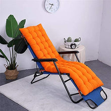 eewopjkj Cuscino per Sdraio Supporto per Schienale Alto Addensare Cuscino per Sedia Relax Extra-Large Cuscino reclinabile Cuscini per Sedia a Dondolo Cuscini da Giardino-Arancione 48x155 cm