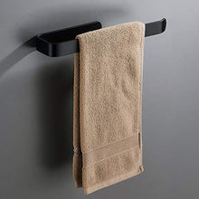 JKMQA Adesivo Forte Portasciugamani da Parete 33/53 cm,Appendi Asciugamani Bagno,Colla Brevettata + Autoadesivo,Alluminio,Finitura Opaca,Nero