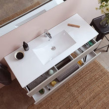 Kiamami Valentina MOBILE BAGNO SOSPESO CON LAVABO INTEGRATO E SPECCHIO 120 CM | BERLIN