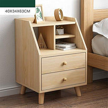 Comodino Lampada da Tavolo in Legno Comodino Fine Solid Comodino Modern Light Comodino con 2 cassetti per Divano Letto Camera da Letto (Color : C, Size : 40x34x63cm)