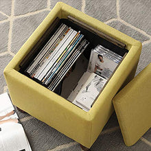 DXAQC Disponibile di stoccaggio Multifunzione Sgabello Imbottito Piede Singolo Tavolino Adatto per Camera da Letto e Soggiorno (Grigio Chiaro)