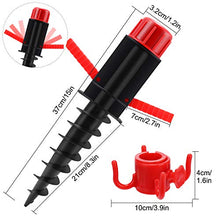 GIKPAL Picchetto di Supporto per Ombrelloni, Base con Gancio Appeso Mare Spiaggia Sabbia Sole Terra, Portaombrelli Massiccio, Puntale, Avvitamento, Adattatori 20-32 mm (2 PCS)