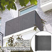 Hapeisy - Schermo per balcone da 16,4 x 9,6 m, rete di sicurezza per parabrezza, per portico, cortile, balcone, include corda da 1,6 m e 24 fascette per cavi