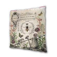Set di 2 federe decorative per cuscini da giardino con api francesi, quadrate, per camera da letto e soggiorno