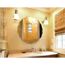 ZCY Specchio da Bagno Specchio da Parete Senza Cornice con Bordo Ondulato, Grande e Semplice, con Retro in Argento, Spessore 5 mm - Specchi Specchio da Barba Specchio ingranditore Spec