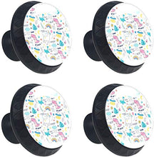 Be Wild Dinosaur Unicorn Pomelli per Porta Set di 4 Pomelli per Mobili Manopole per Cassetti Cucina Armadio Vetro