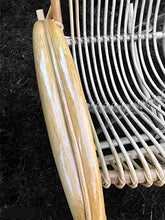 Sedia a dondolo XXL in rattan miele, montaggio non necessario, pronta da montare