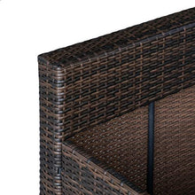 Outsunny Set Mobili da Giardino 8 Pezzi 4 Divani 2 Divani Angolari 2 Tavolini per Giardino in Rattan Marrone