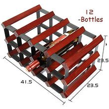 LHQ-HQ Vino Vino Rack Vino cremagliera freestanding in Legno e Metallo