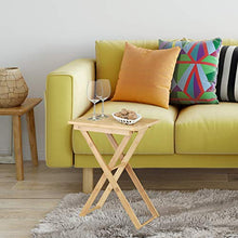 Relaxdays Tavolino pieghevole, da salotto, giardino, in bambù, piccolo, forma rettangolare, HxLxP 52x40x31 cm, marrone