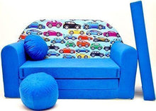 Pro Cosmo C21 Divano Letto con Pouf/poggiapiedi/Cuscino, in Tessuto, Multicolore, 168 x 98 x 60 cm, per Bambini - Arredi Casa