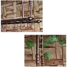 PWZ Pratica Semplicità Domestica Sospensione Pratica Semplicità Domestica, Supporto in Vetro per Soffitto in Metallo e Contenitore per Bottiglie Portabottiglie Stile IndustrialeBronzo, 80CM * 30CM