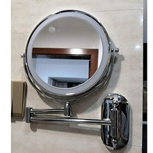 SHU XIN Specchio Luminoso da Bagno, con Specchio Pieghevole a Parete, Specchio per Il Trucco Retrattile bifacciale da Bagno di casa dell'hotel, luminosità Regolabile