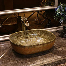 Lavabo Ovale da Bagno Retro Creative Jingdezhen Ceramic Hotel Lavabo antispruzzo Lavandini Bagno