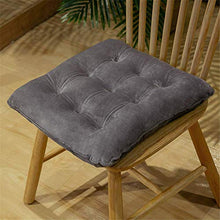 JSMY Set di 2 Cuscini per sedili con Cinghie Coprisedile in Velluto per Interni ed Esterni(Grigio,Quadrato 45x45 cm)
