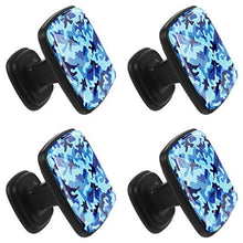 Camouflage blu Pomelli per Porta Set di 4 Pomelli per Mobili Manopole per Cassetti Cucina Armadio Vetro
