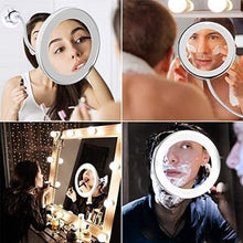 Specchio Specchi per Il Trucco LED 10x vanità d'Ingrandimento Regolabile a 360 ° Rotante