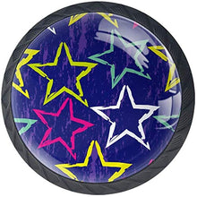 Giallo bianco Rosy Star Royal Blue Color Pomelli per Porta Set di 4 Pomelli per Mobili Manopole per Cassetti Cucina Armadio Vetro