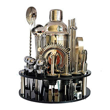 YLJB Strumenti per La Preparazione di Cocktail Bartender Kit Cocktail Shaker 30 Pezzi Set Staffa Rotante Home Abito Fai da Te per Bevande Misti Martini Bar Tools Versatore per Compleanno Portatile