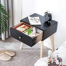 XHCP Comodino Comodino scandinavo Comodino per Camera da Letto/Soggiorno (Nero, 1)